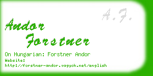 andor forstner business card